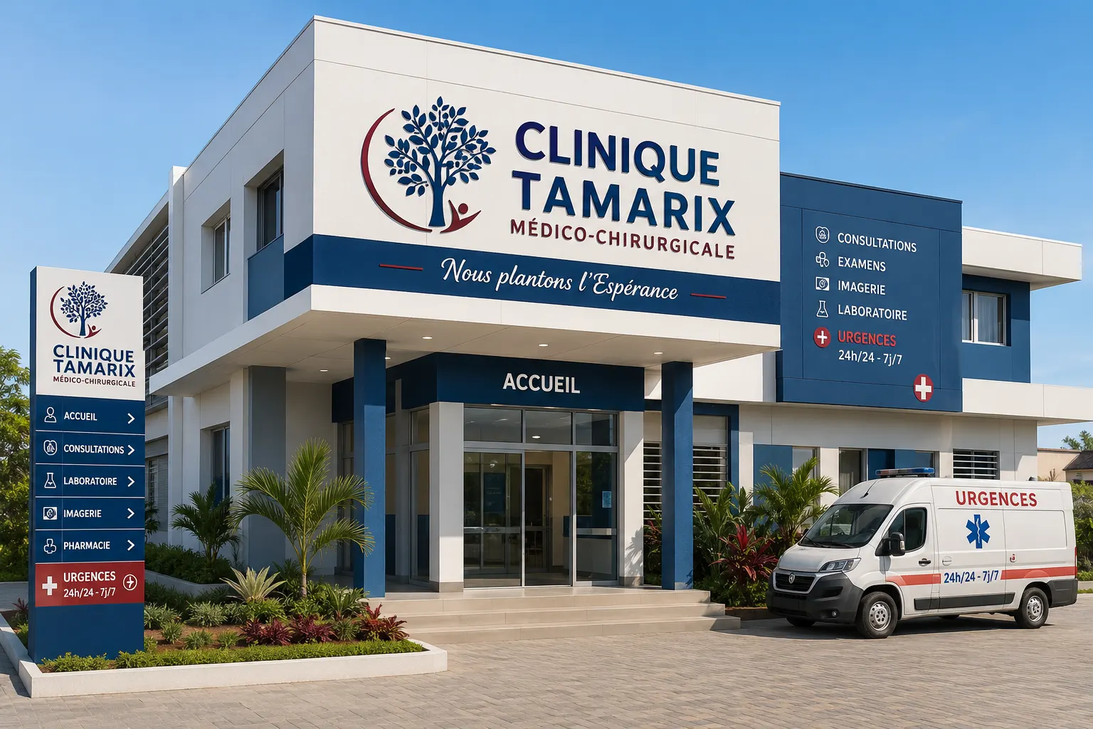 Façade de la Clinique Tamarix